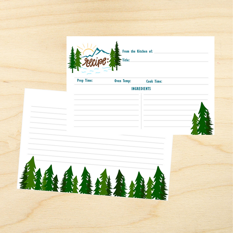 Mountain Recipe Cards