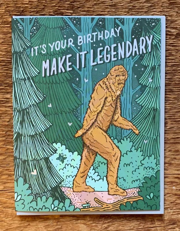 Bigfoot Birthday Card