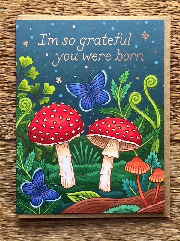 Birthday Mushrooms Card