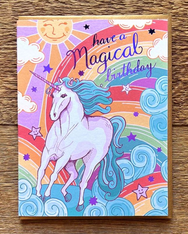 Unicorn Birthday Card