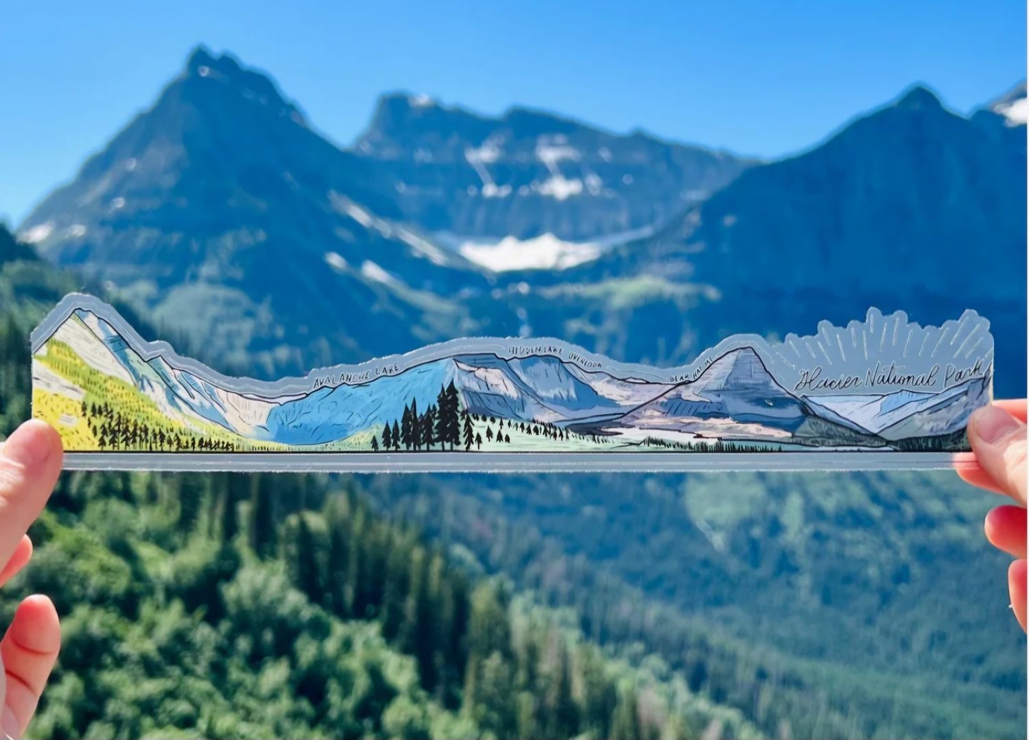 Glacier National Park Scenes Sticker Wrap