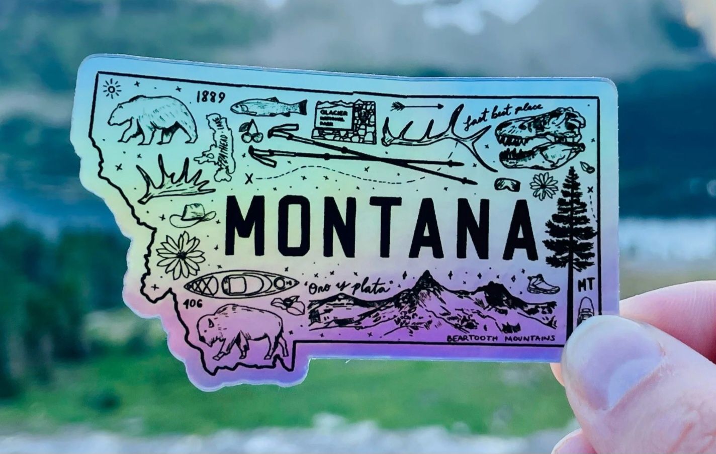 MT Sketch State Holographic Sticker