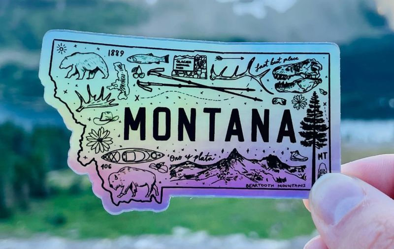 MT Sketch State Holographic Sticker