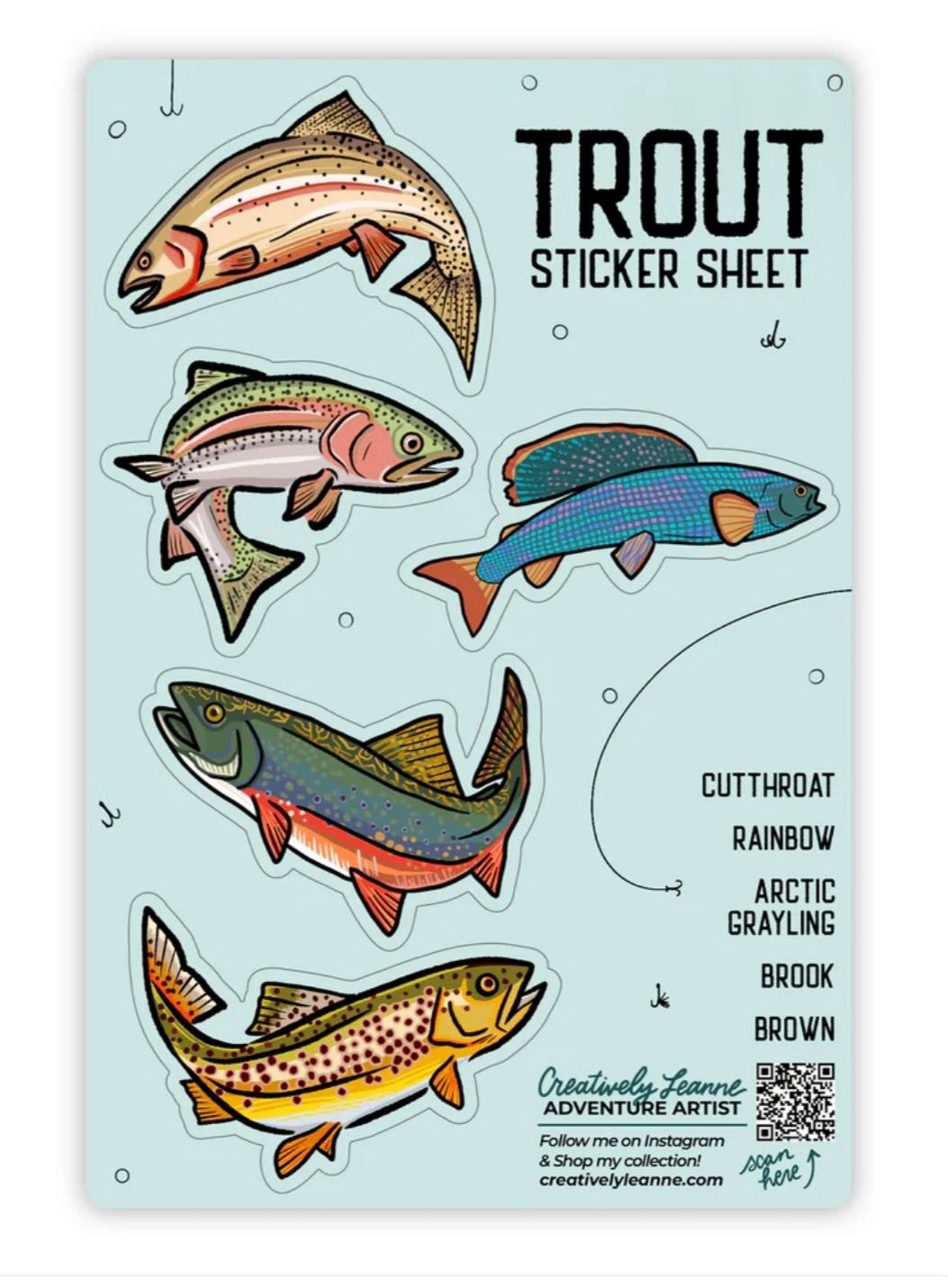 Trout Sticker Sheet