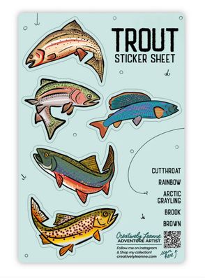 Trout Sticker Sheet