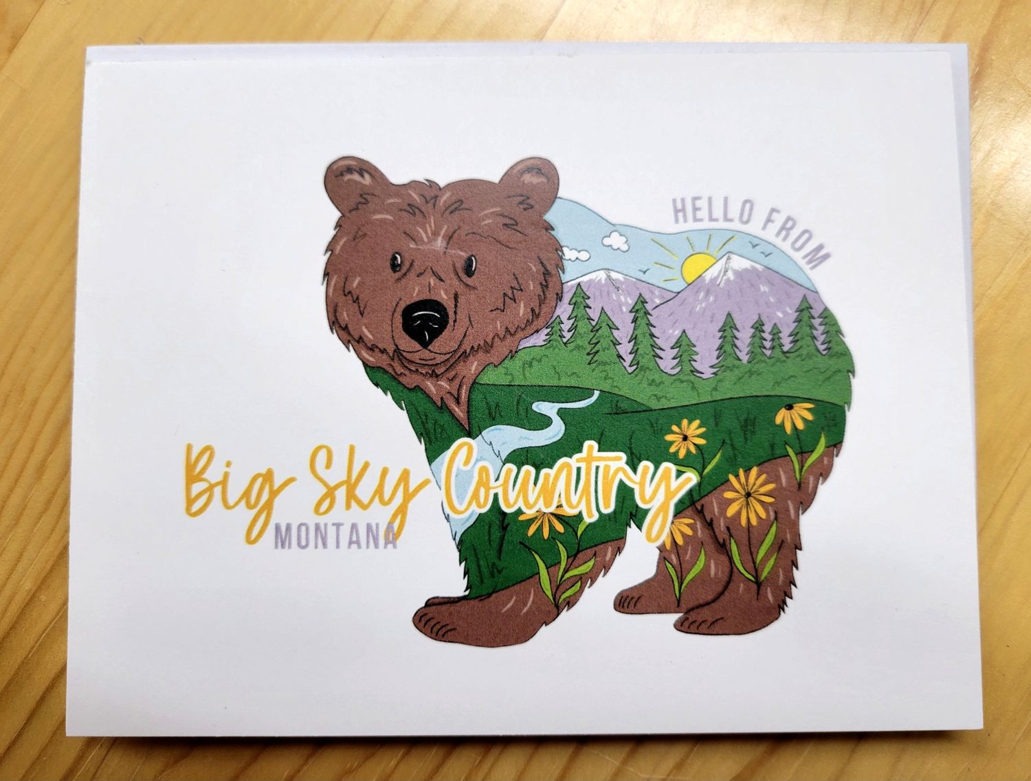 Mountain Bear Big Sky Country Card
