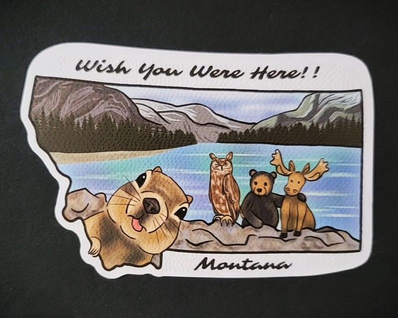&quot;Wish you were here!&quot; MT Sticker