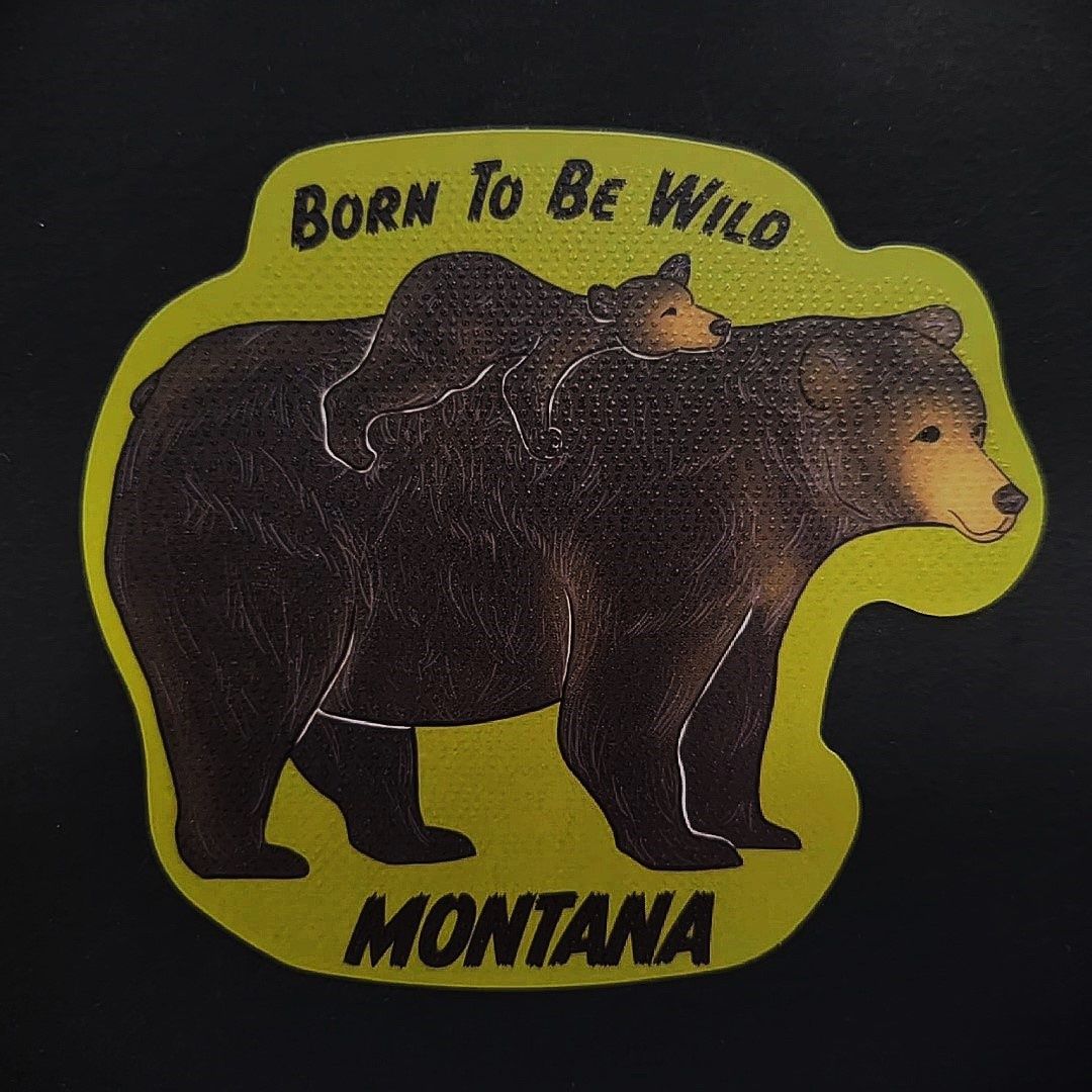 &quot;Born To Be Wild&quot; MT Bears Sticker