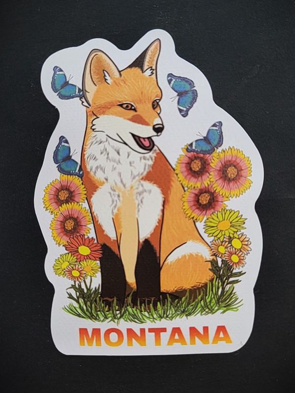MT Wildflower Fox Sticker