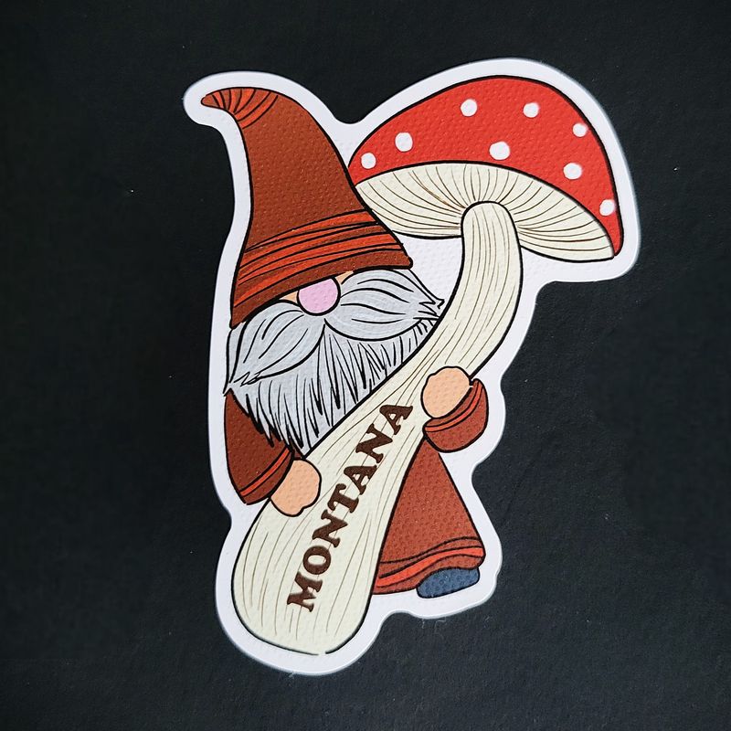 MT Mushroom Gnome Sticker