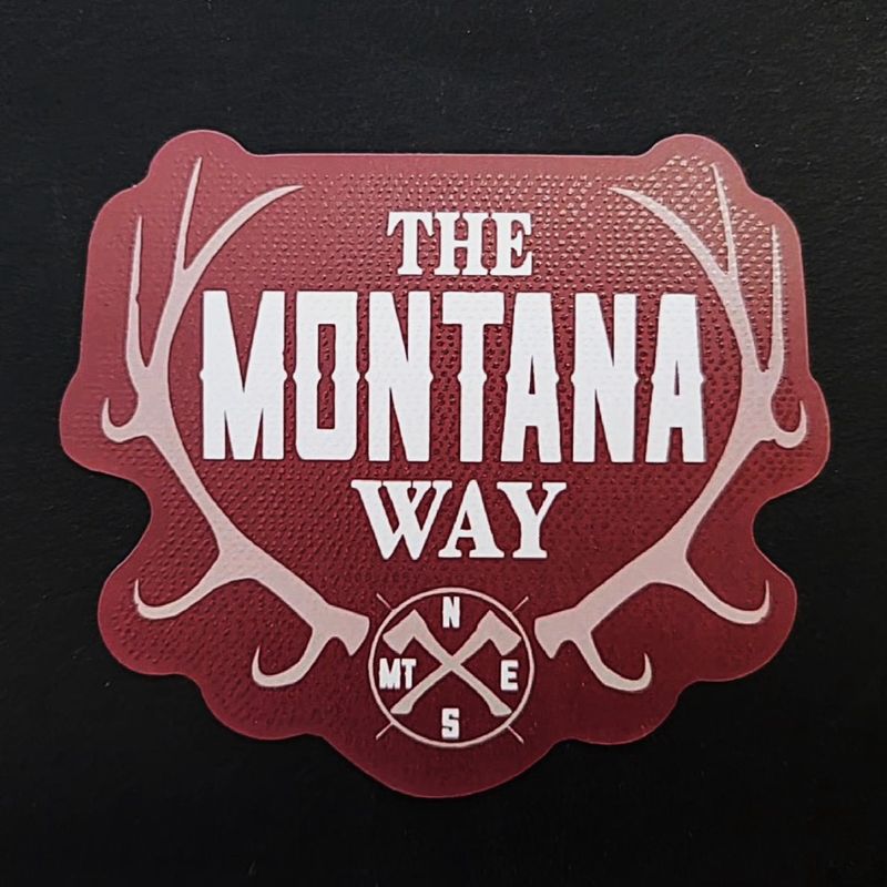 The Montana Way Crossed Axes Sticker