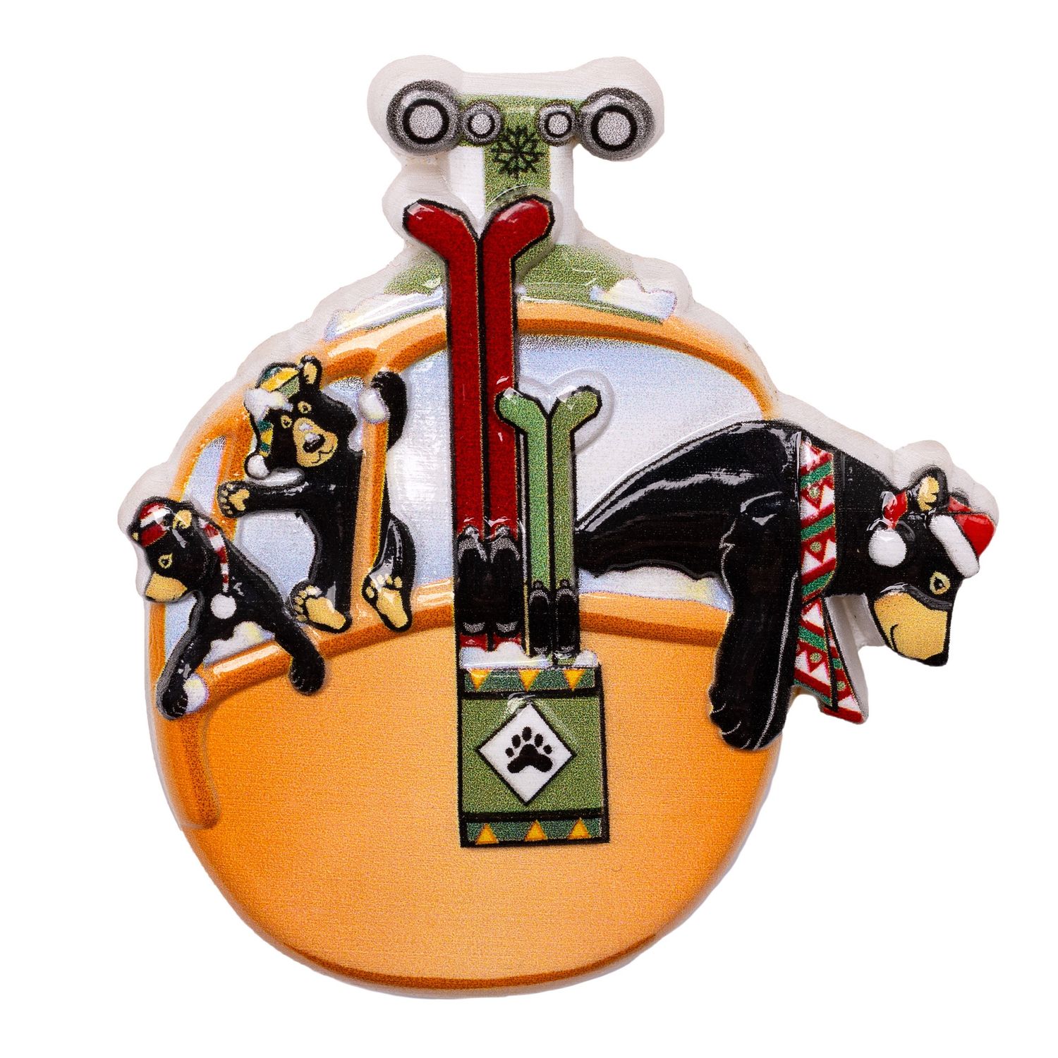 Gondola Bears Ski Magnet