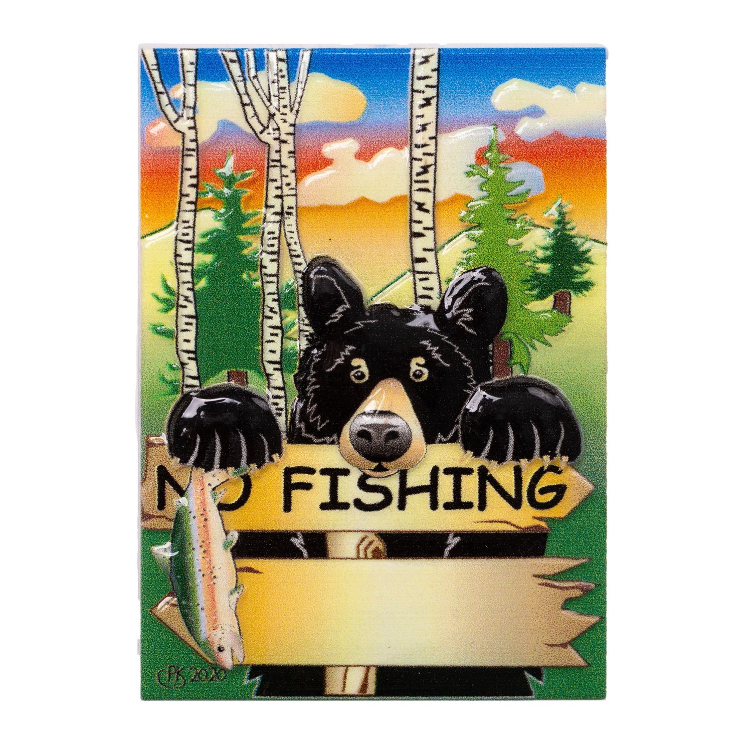 No Fishing Bear Magnet