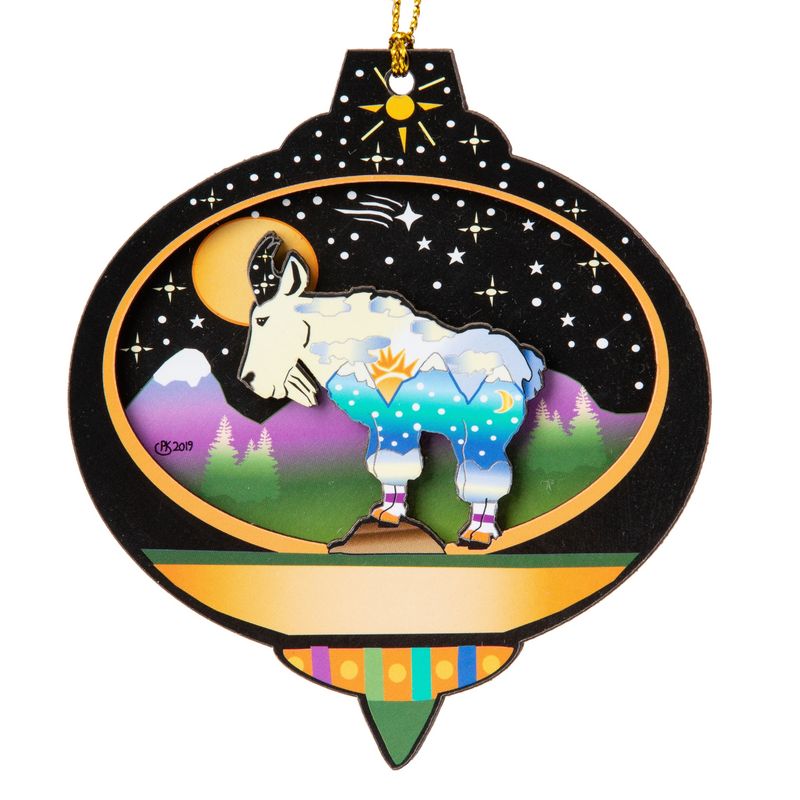 Moonlight Goat Ornament