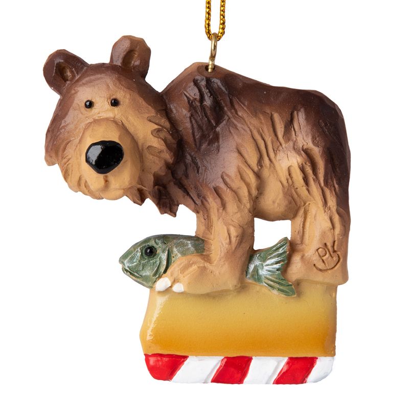 Griz N Fish Flatback Ornament