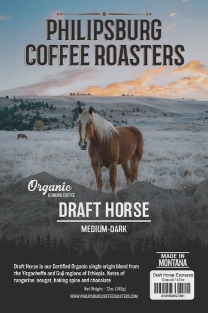 Organic Draft Horse Ground Coffee 4oz