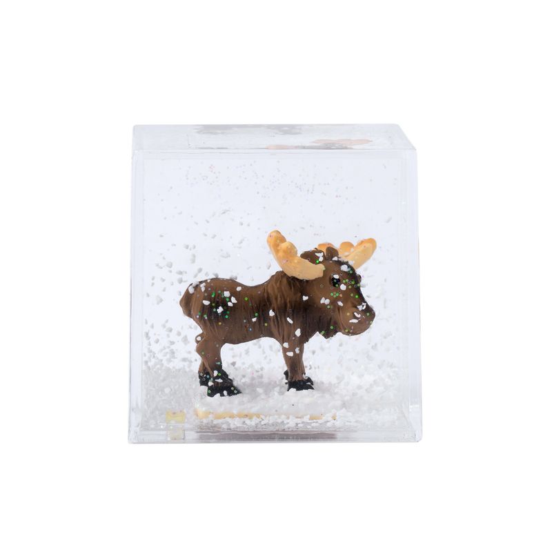 Moose Standing Cube Snow-Globe