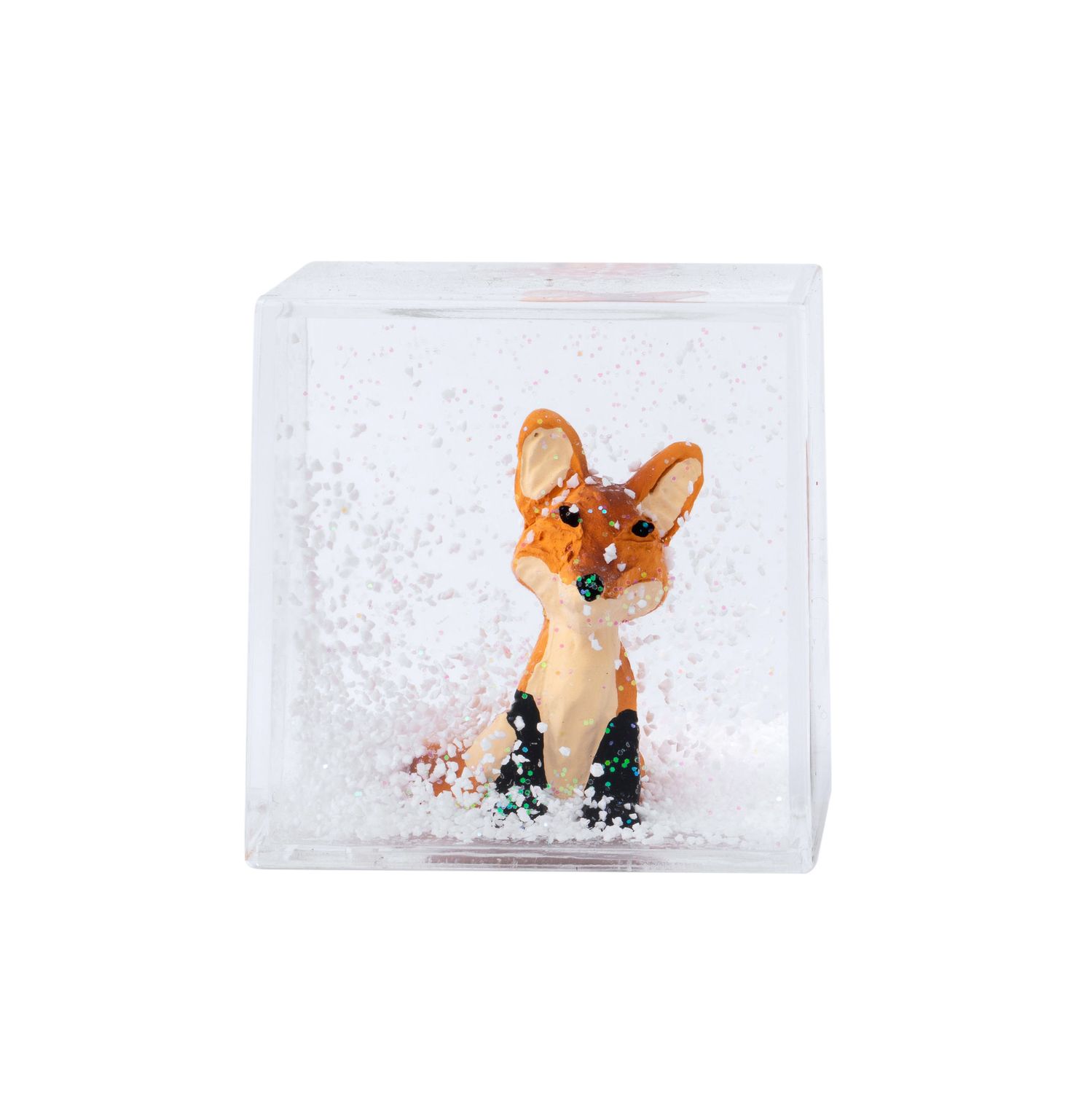 Lit’l Fox Cube  Snow-Globe