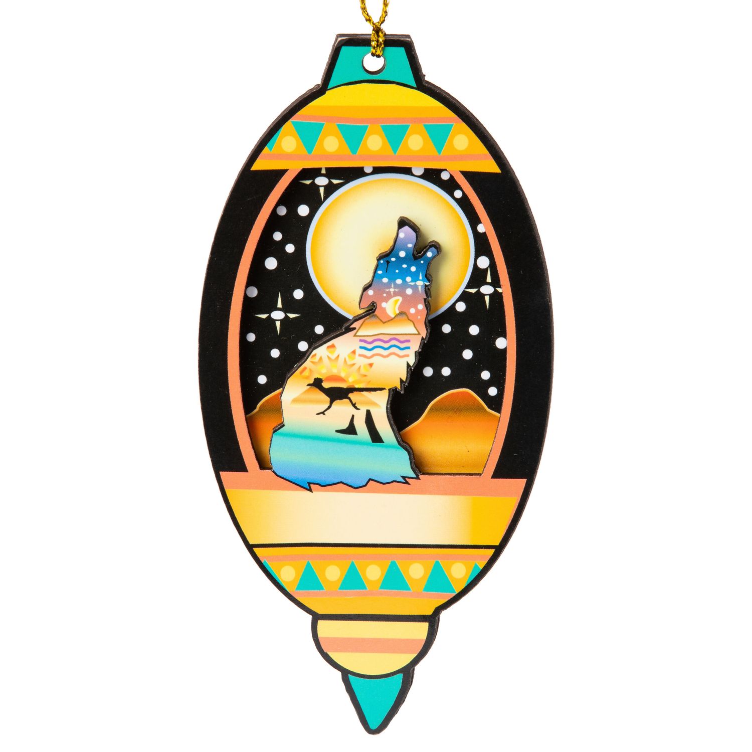 Moonlite Coyote Wood Ornament