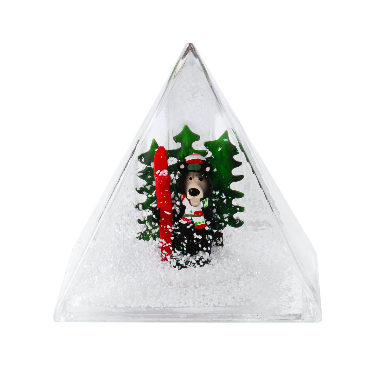 Fernie Bear Pyramid Snow-Globe