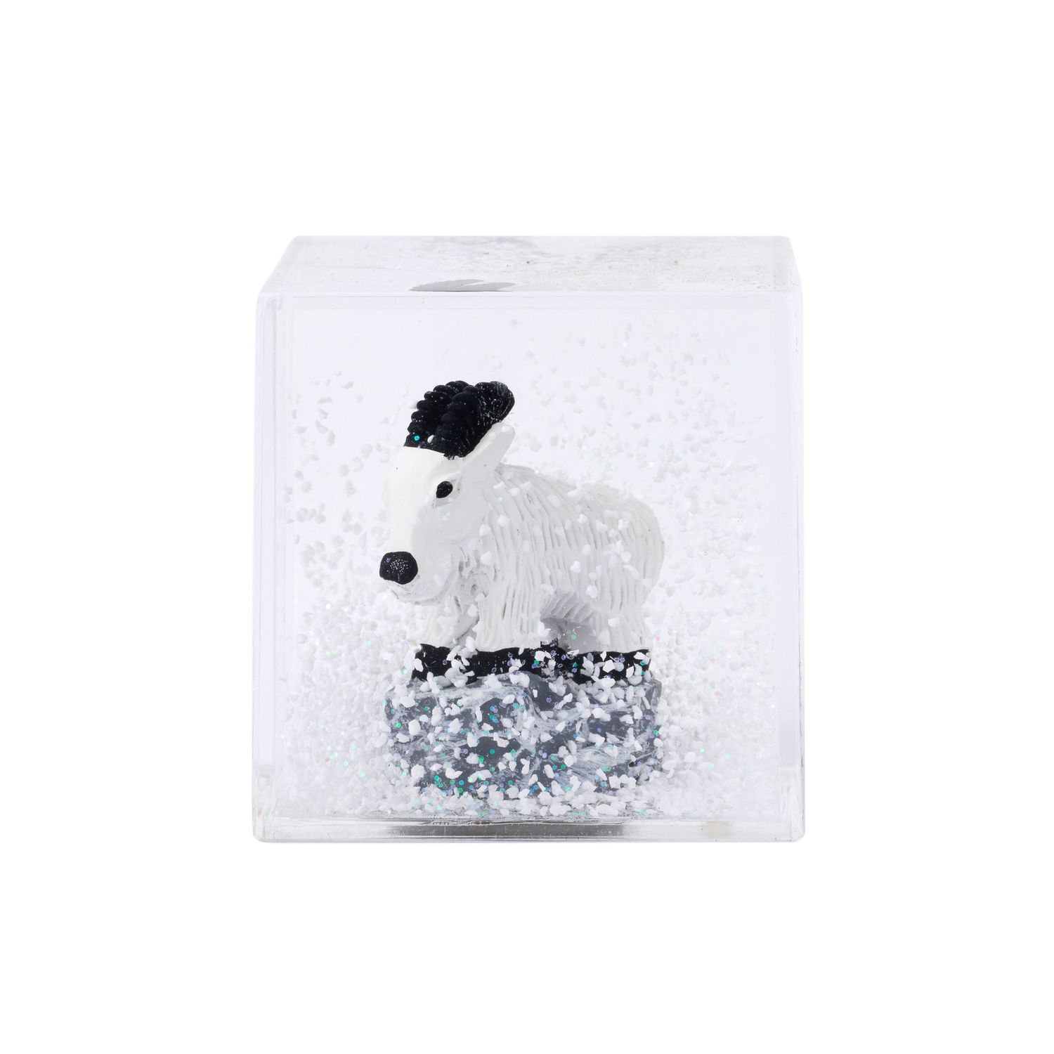 Lit’l Mountain Goat Cube Snow Globe