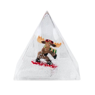 Flip Moose Pyramid Snow Globe