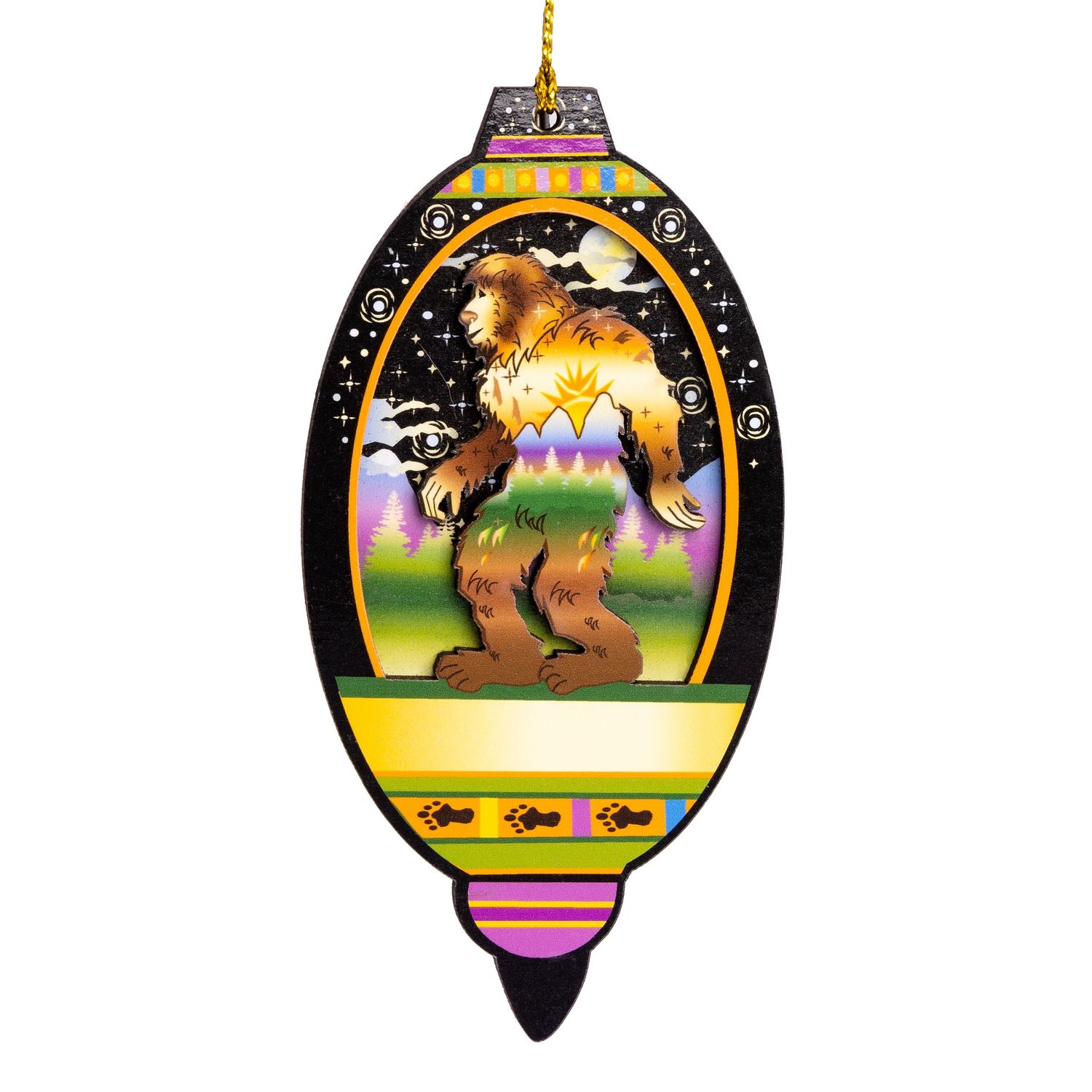 Moonlite Sasquatch Wood Ornament