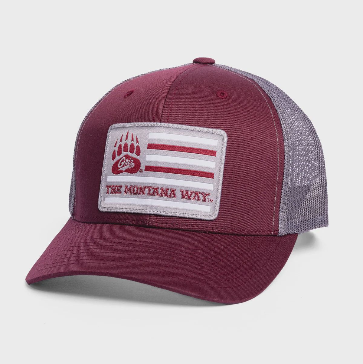 The GRIZ Flag Snapback Hat, Colour: Maroon