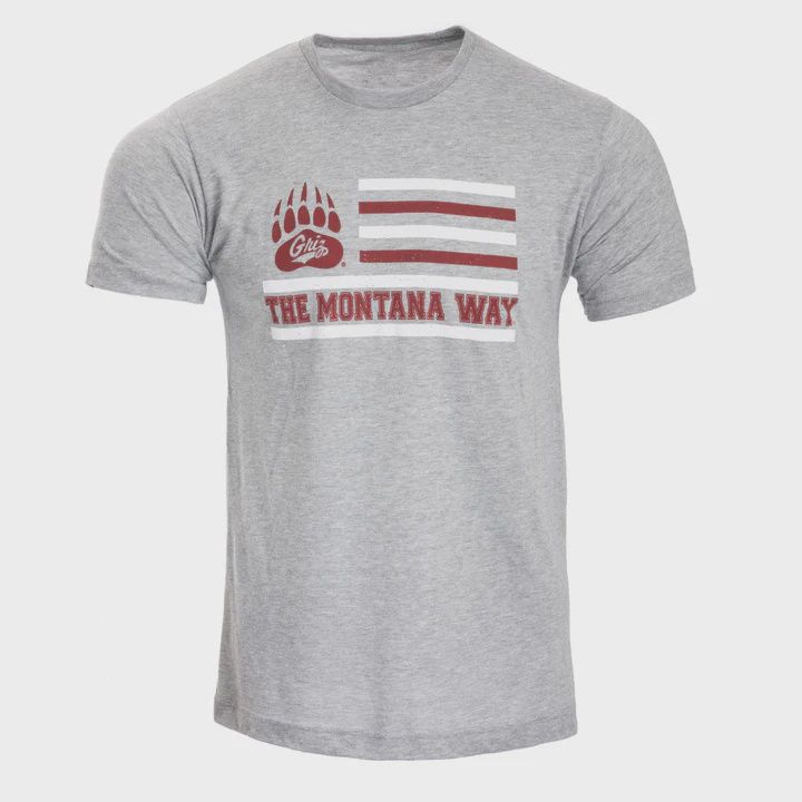 Griz Game Day Tee in Heather Grey, Size: Small