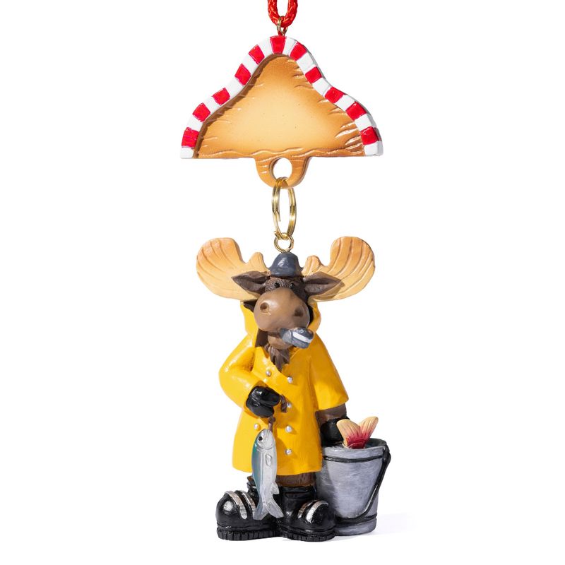 Rain Slicker Moose Ornament