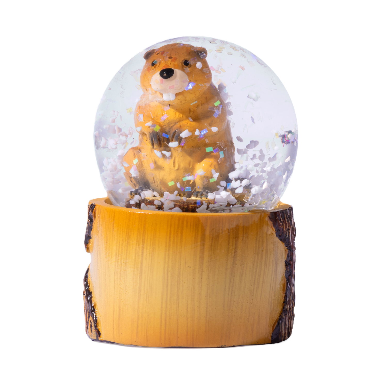 Beaver Snow Globe Magnet