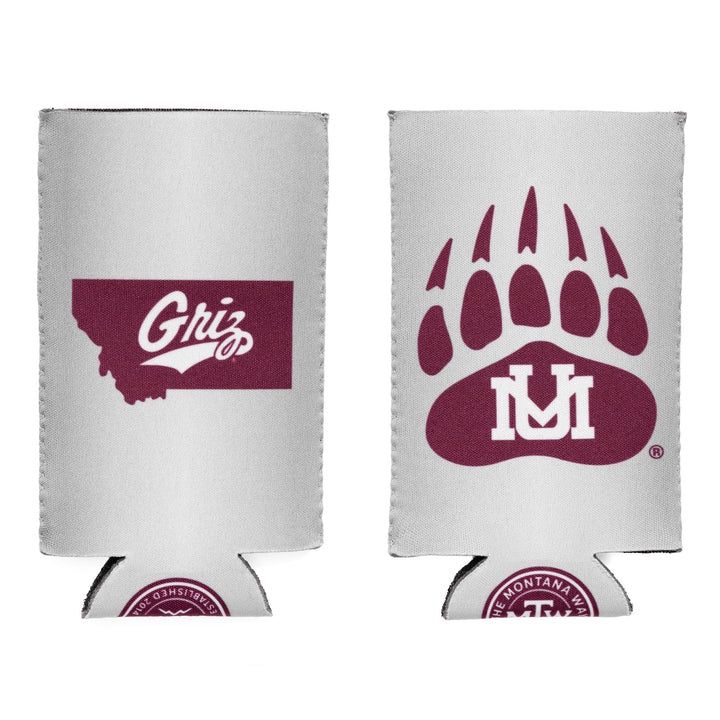 Griz Slim Can Koozie in Silver