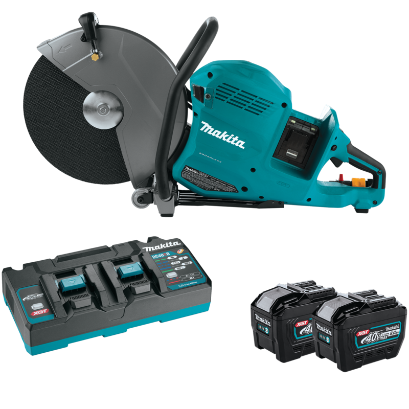 Makita GEC01PL 80V max (40V max X2) XGT® Brushless 14&quot; Power Cutter Kit, with AFT®, Electric Brake (8.0Ah)