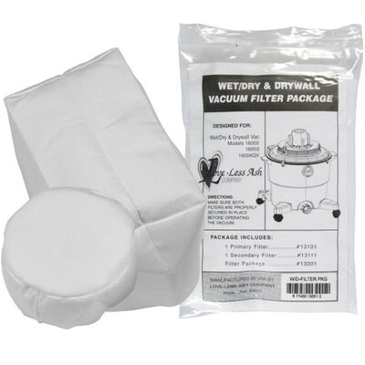 DUSTLESS TECHNOLOGIES Filter Package for D1603 Wet/Dry Vac
