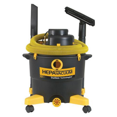 DUSTLESS TECHNOLOGIES 16 Gal HEPA Wet+Dry Dustless Vac