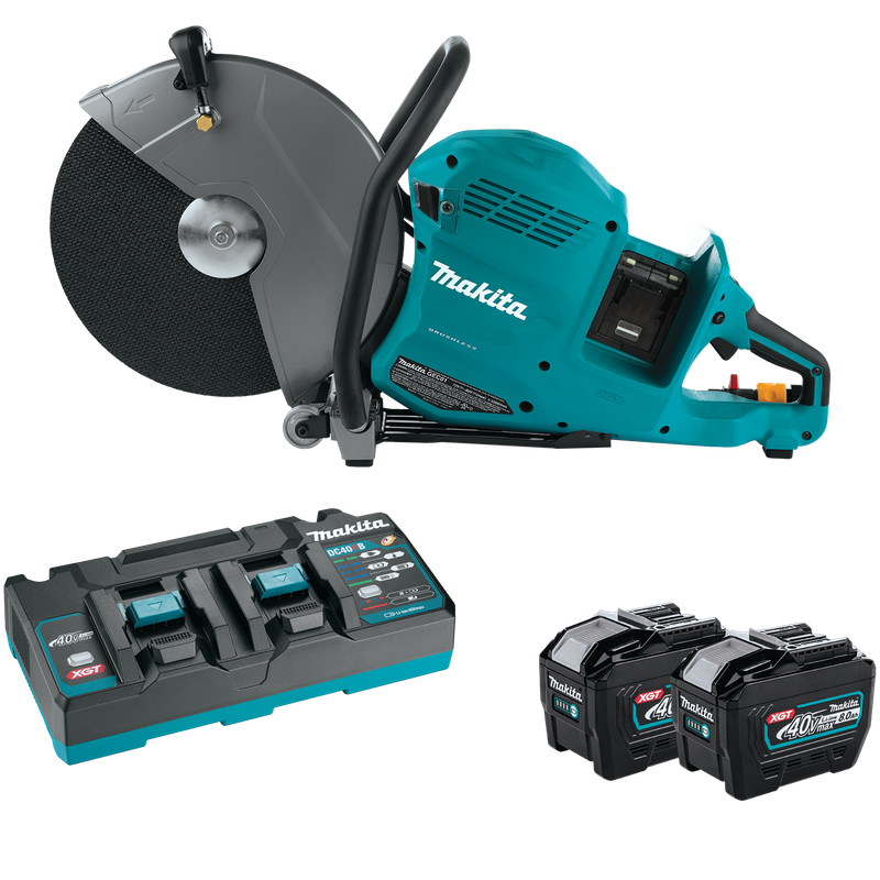 Makita GEC01PL 80V max (40V max X2) XGT® Brushless 14" Power Cutter Kit, with AFT®, Electric Brake (8.0Ah)