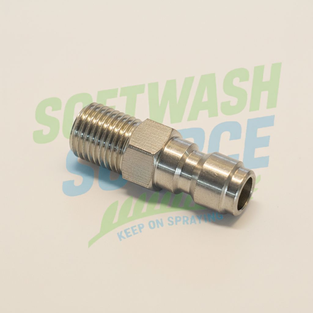 Quick connect 1/4 plug/probe male stainless