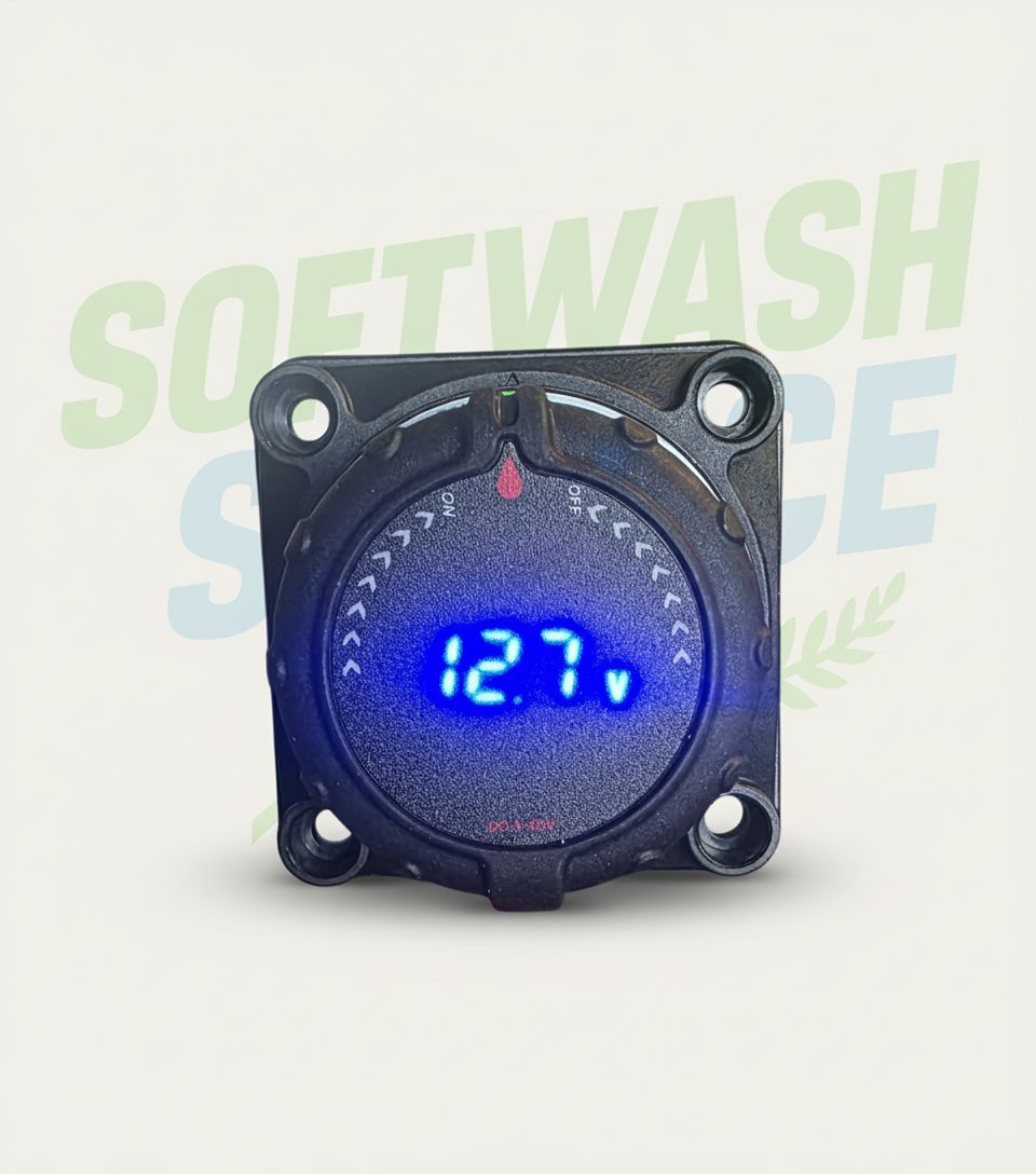 Marine Battery Disconnect Switch with Voltmeter