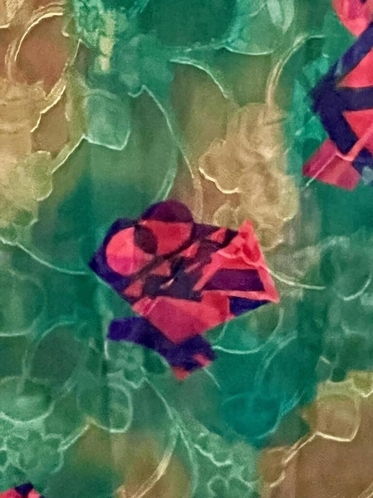 DESIGNER MULTI COLOR SCARF WITH ARTISTIC ROSES