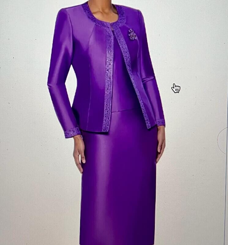 LILLIAN TAYLOR COUTURE COLLECTION DESIGNER WOMEN&#39;S 3PC JACKET SKIRT SUIT