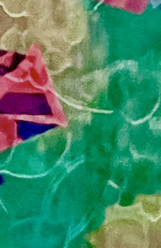 DESIGNER MULTI COLOR SCARF WITH ARTISTIC ROSES