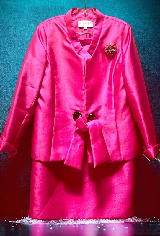 LILY AND TAYLOR DESIGNER WOMEN&#39;S 3PC JACKET SKIRT SUIT