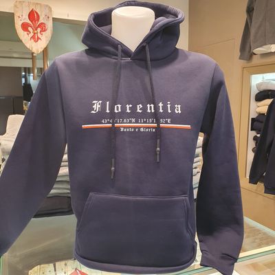 Felpa "Florentia e Coordinate" (blu navy)