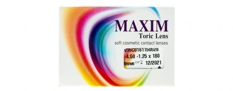 Maxim Colour Toric for Astigmatism Correction (Bi-Monthly) 2 Pack