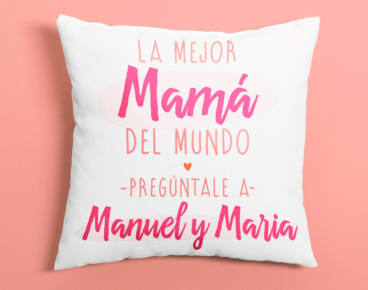 Cojín día de la madre. La mejor mamá del mundo