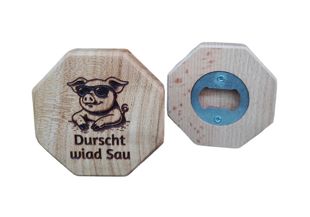 Flaschenöffner &quot;Durscht wiad Sau&quot;