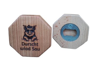 Flaschenöffner &quot;Durscht wiad Sau&quot; -Wildsau