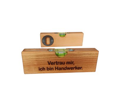 Flaschenöffner Wasserwaage "Vertrau mir, ich bin Handwerker"