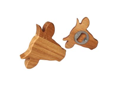 Flaschenöffner "Kuh" Eiche