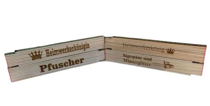 Holzmeterstab "Wunschgravur"